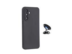 Kit Suporte Magnético Capa Proteção Silicone Gift4me Para Samsung Galaxy A27 - Preto