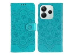 Capa De Couro Para Celular Com Padrão De Mandala Solar Em Relevo