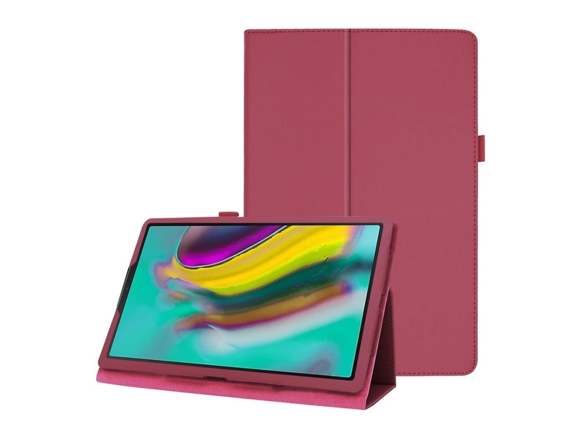 Samsung Galaxy Tab A 10.1 2019 Litchi Läderfodral, Rosa