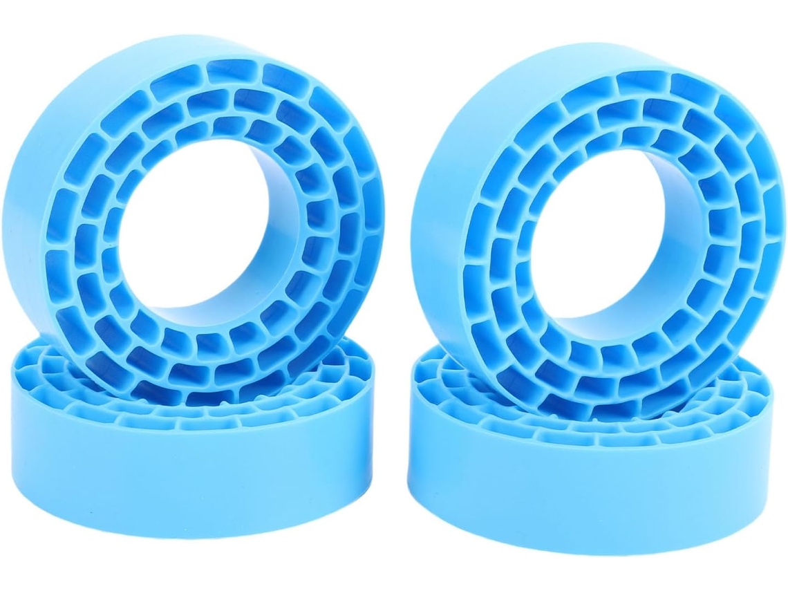 Conjunto De 4 Rodas De Inserção De Alta Densidade De 1,55 Polegadas Para Rc Crawler (azul)