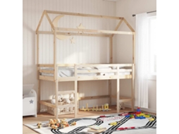 Vidaxl Telhado De Cama Infantil 207x95,5x159 Cm Madeira Pinho Maciça