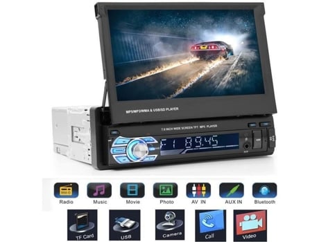 Autoradio Gps Navegação Bluetooth Carro Estéreo Mp5 Player Tela de Toque Controle 7 Usb Sd ONEVER