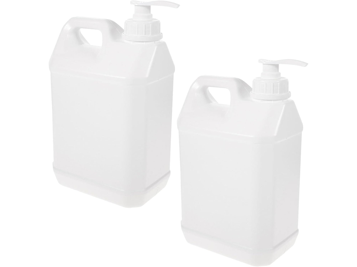 De 2 Frascos De Plástico Recarregáveis Com Bomba Para Shampoos E Líquidos.