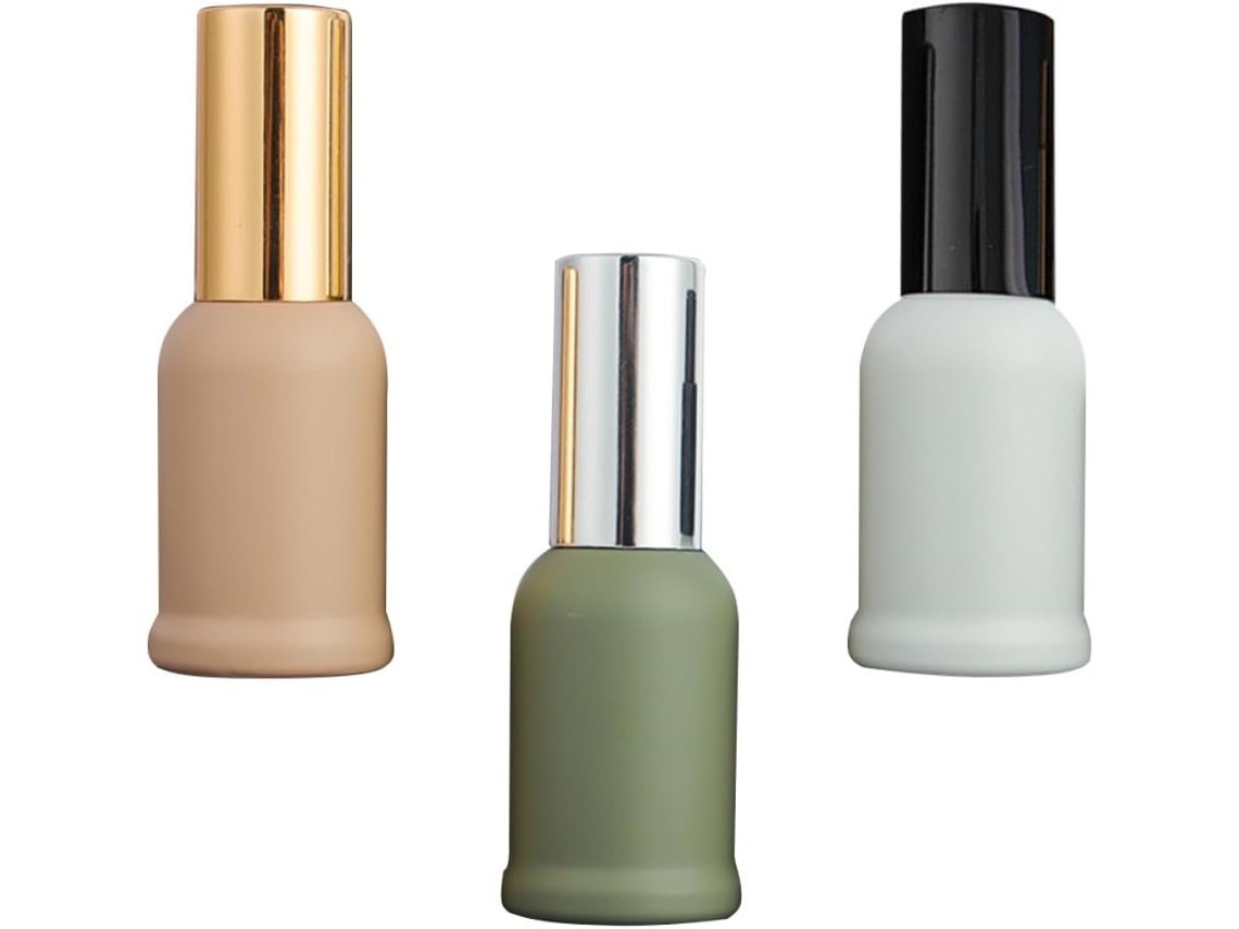 Conjunto De 3 Frascos De Vidro Com Spray, Recarregáveis E À Prova