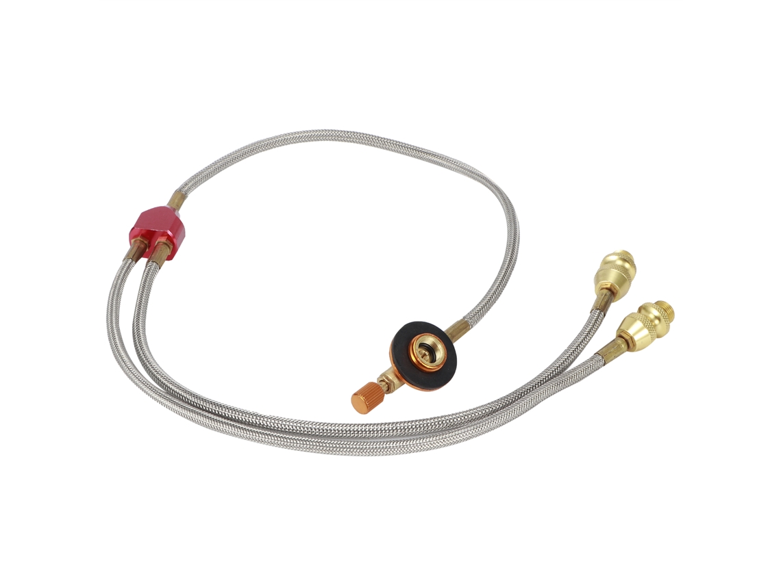 Adaptador Mangueira Fogão Camping G1/8 Dn6 2 Queimadores