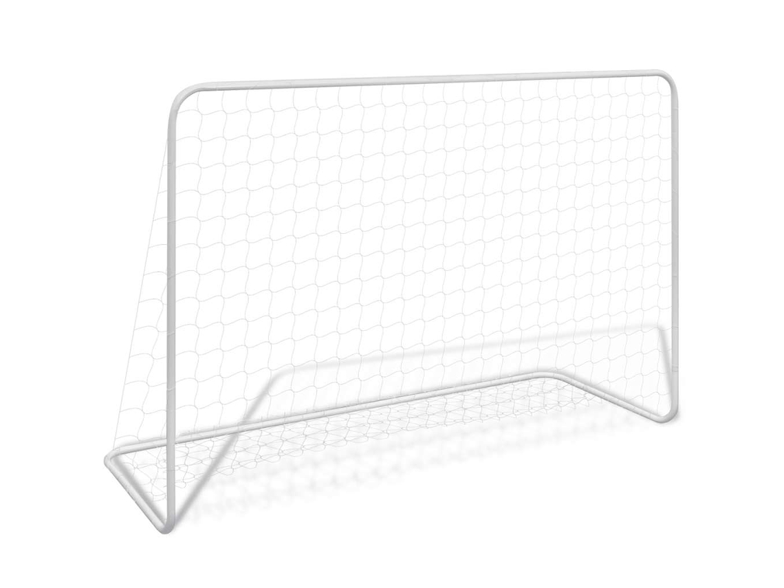 Vidaxl Baliza De Futebol Com Rede 182x61x122 Cm Aço Branco