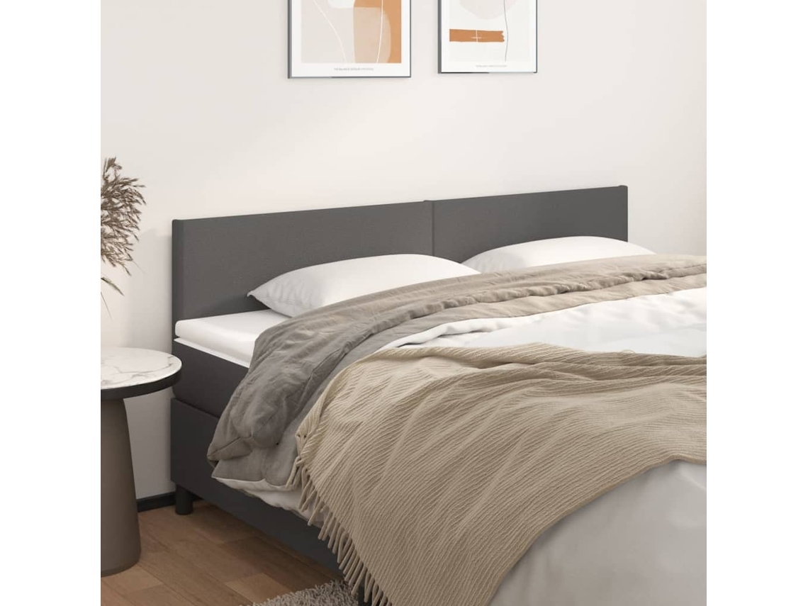 Vidaxl Cabeceiras Cinzento 180x5x78/88 Cm Couro Artificial