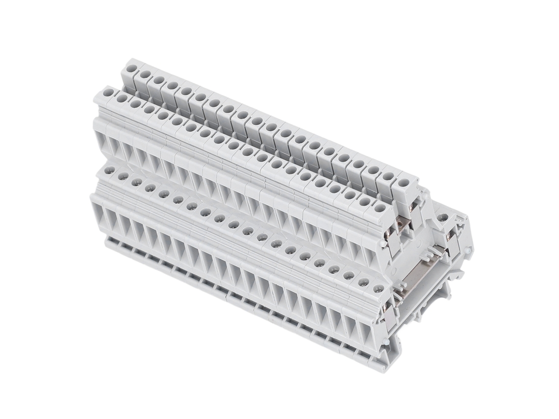 Bloco Terminal De Rail Din De Duas Fileiras Cobre 32a