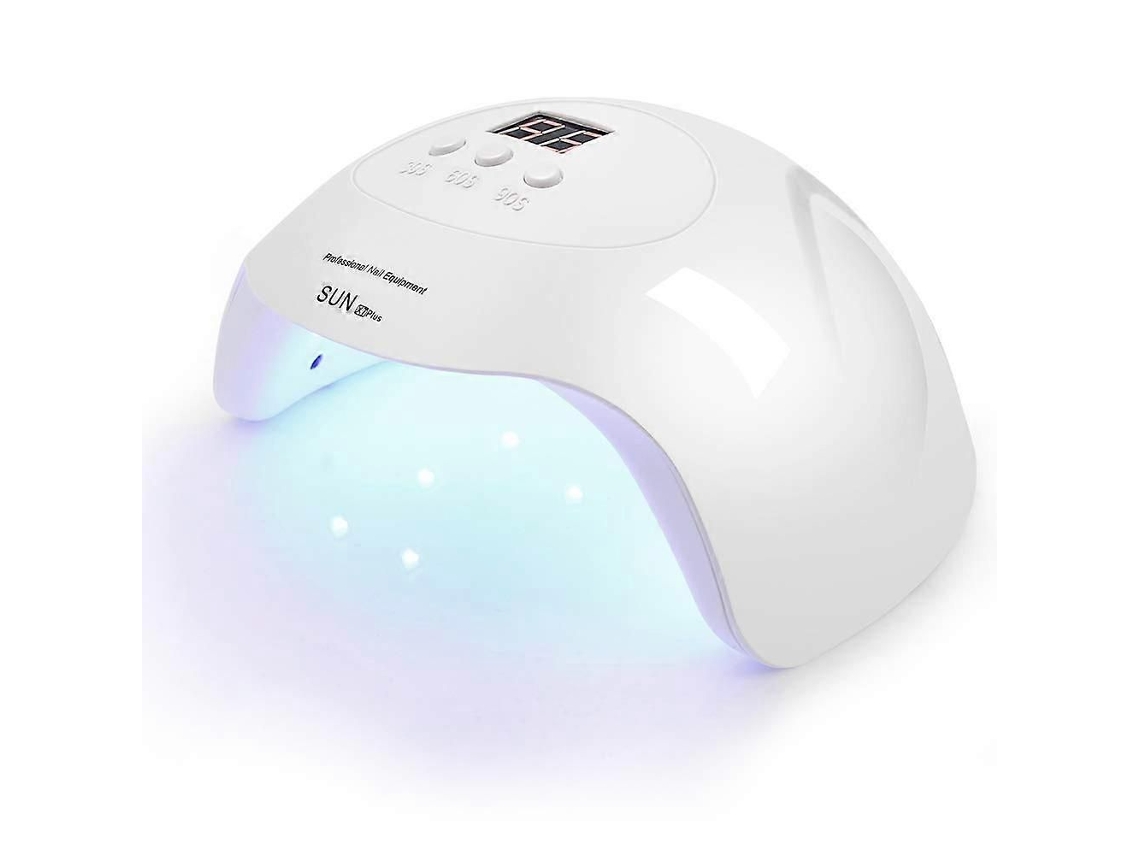Lâmpada de Unhas Led Uv Secador Profissional X7, Polimento Gel para Gel, 3 Temporiza Dores GOKOCO (branco)