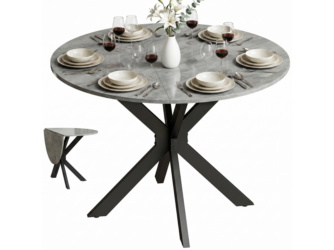 Mesa de Jantar Dobrável, 2 a 4 Pessoas, Rodinhas, Natural ESSÊNCIACASA