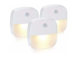 Conjunto De 3 Luzes Noturnas Led Com Sensor De Movimento(automático/liga/desliga), Alimentadas Por Bateria, Para Quarto, Banheiro, Lavabo, Escadas