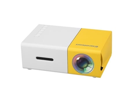 Mini Projetor De Vídeo Leitor Multimédia Para Casa Led Lcd Full Hd1080p Yg300 320240p 50lumens Suporte 1080p Amarelo, Branco Excelvan
