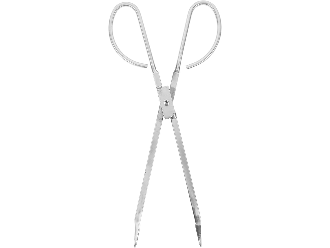 Pinça Para Lenha Gadpiparty Em Aço Inoxidável 36cm 14pol – Ferramenta Cinzas De Churrasco Rastelo Carvão Lareira Externa