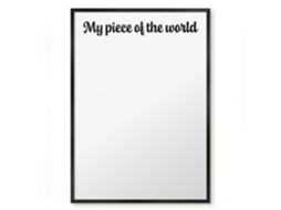 Quadro magnético de parede "Meu Pedaço do Mundo" para quarto Espelharte (50x70 cm)