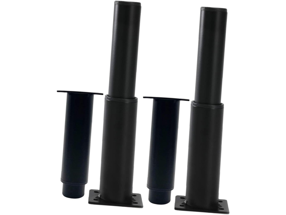 Pés De Móveis Ajustáveis, Conjunto De 4 Peças, Em Metal Preto, Com Altura Ajustável, Para Mesas E Sofás, Oferecendo