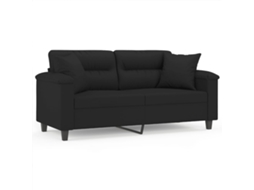 2-seater Sofa, 2-seater Sofas Vidaxl Preto Microfibra (n/a)