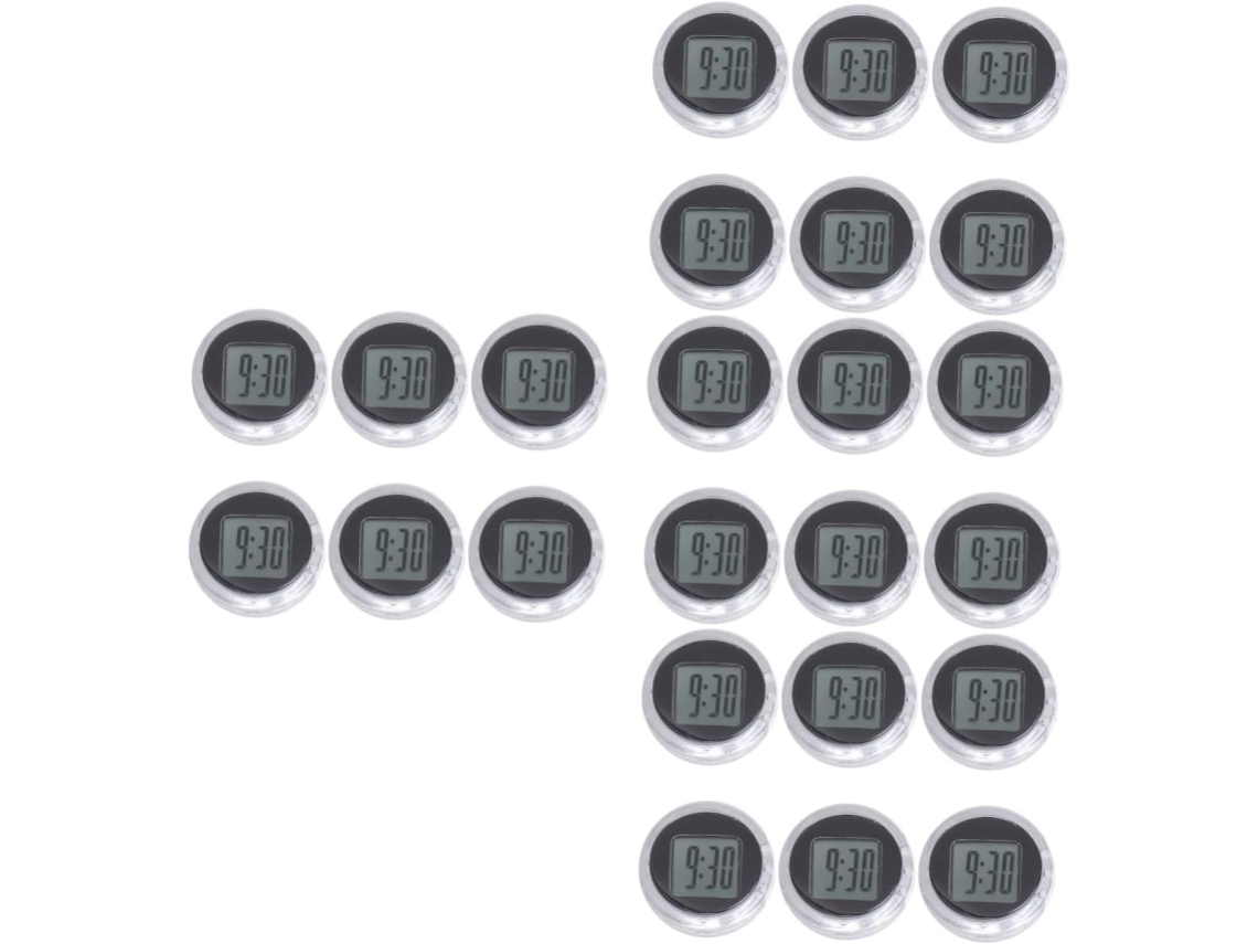 Conjunto De 4 Relógios Eletrônicos Adesivos Para Guidão, Plástico, Design Simples, 6 Peças X 4