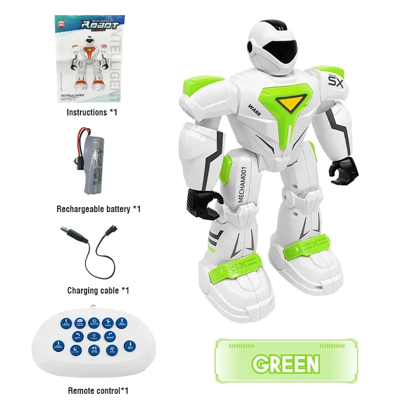 Robô Inteligente Controlado Remotamente, com Sensor de Gestos, Que Canta e Dança. MDUG (verde)