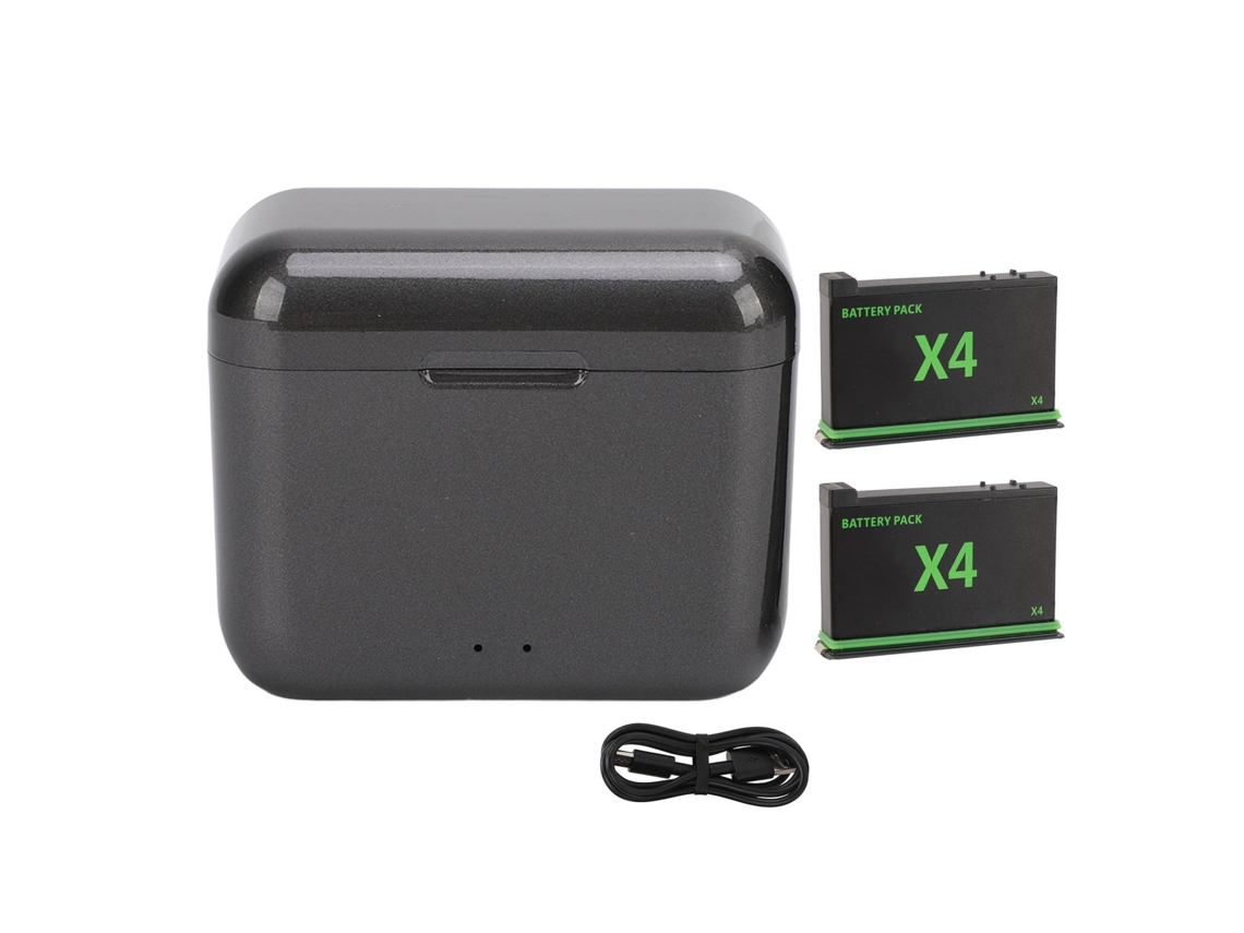 2pcs Action Camera Replacement Battery For X4 Professional Efficient 2500mah Replacement Battery Pack With Dual Battery Charger LAXISCREED