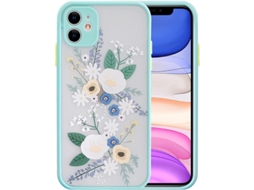 Capa para Iphone 11 6.1 Polegadas Floral Clara com Pc Opaco e Tpu Macio Proteção Slim Mulher Menina