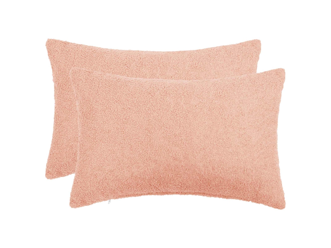 Vidaxl Capa Almofada 2 Pcs Heerlen Rosa 30 X 50 Cm Bouclé