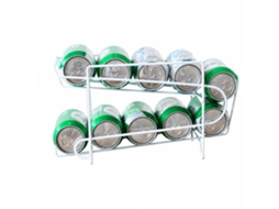 Rack De Armazenamento Lata Camada Dupla, Suporte Rolamento Para Geladeira, Organizador Bebidas