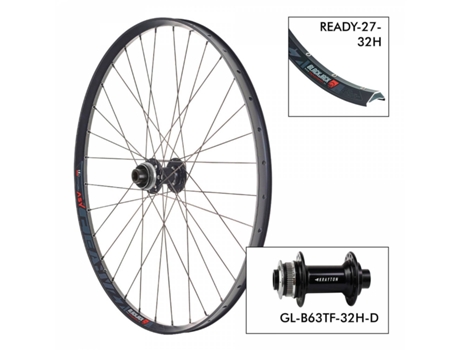 Roda Da Bicicleta BLACK JACK D.Ready27 32H B63Tf