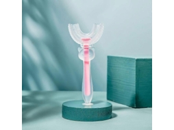 Escova De Dentes Infantil Rosa Em Formato De U