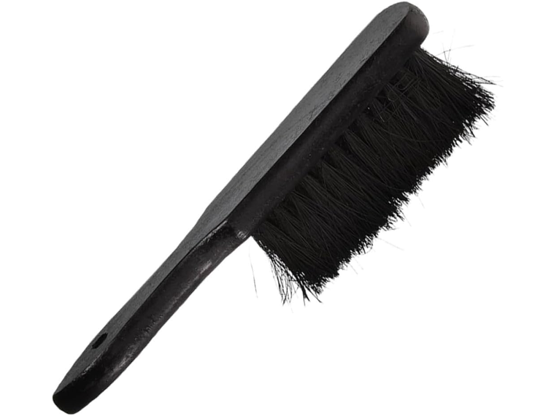 Escova De Lareira Ergonômica Com Cerdas Macias De Madeira E Plástico Preto