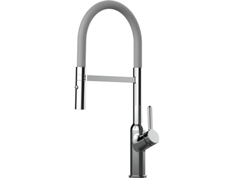 Torneira de cozinha VIZIO Tubo Giratória 360° 2 Jatos Cromado Cinza (Latão)