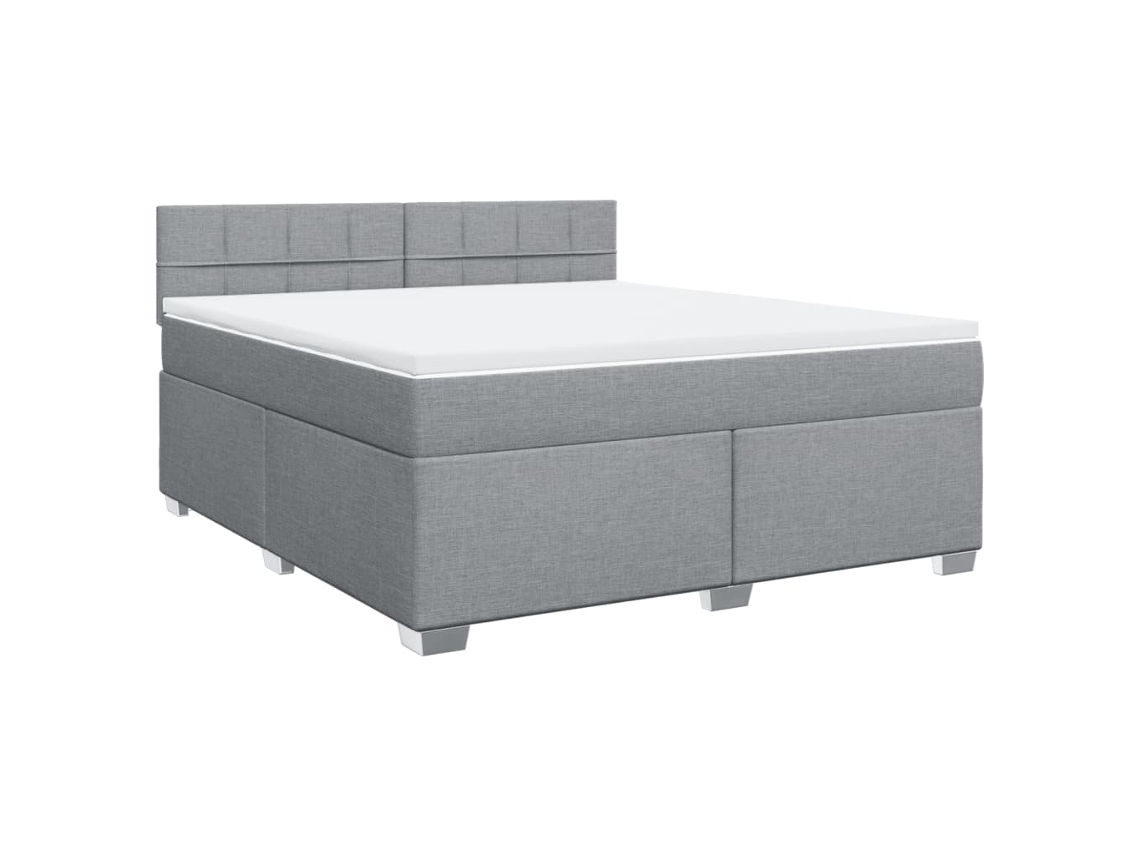 Box Spring Bed, Box Spring Beds Vidaxl Cinzeto Tecido (180 X 200 Cm)