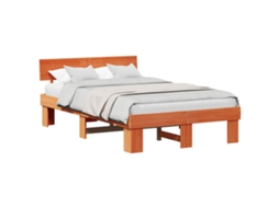 Estrutura da Cama com Cabeceira Marrom Cera 120x190 cm MAISON EXCLUSIVE