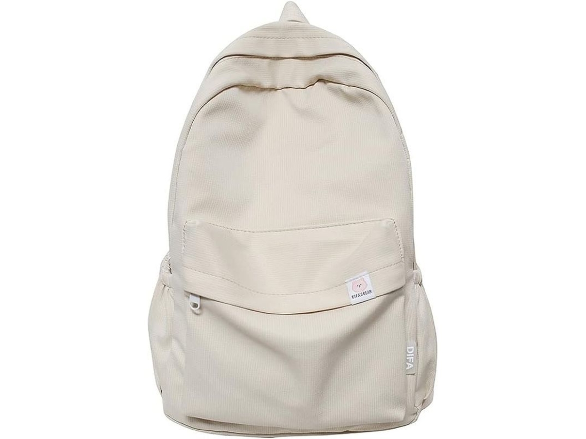 2026-mochila Grande Linjou Para Adolescentes Meninas Escolar Universidade Material Algodão Resistente Cor Branco 16,9 Polegadas