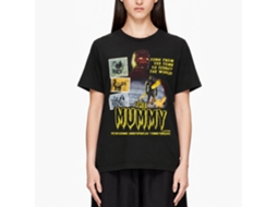 Rockinstone Horror Movies Mummy With Photographs Black Adult T-shirt Size:s