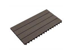Vidaxl Telha De Deck 6 Unid. Marrom Escuro 60 X 30 Cm Wpc
