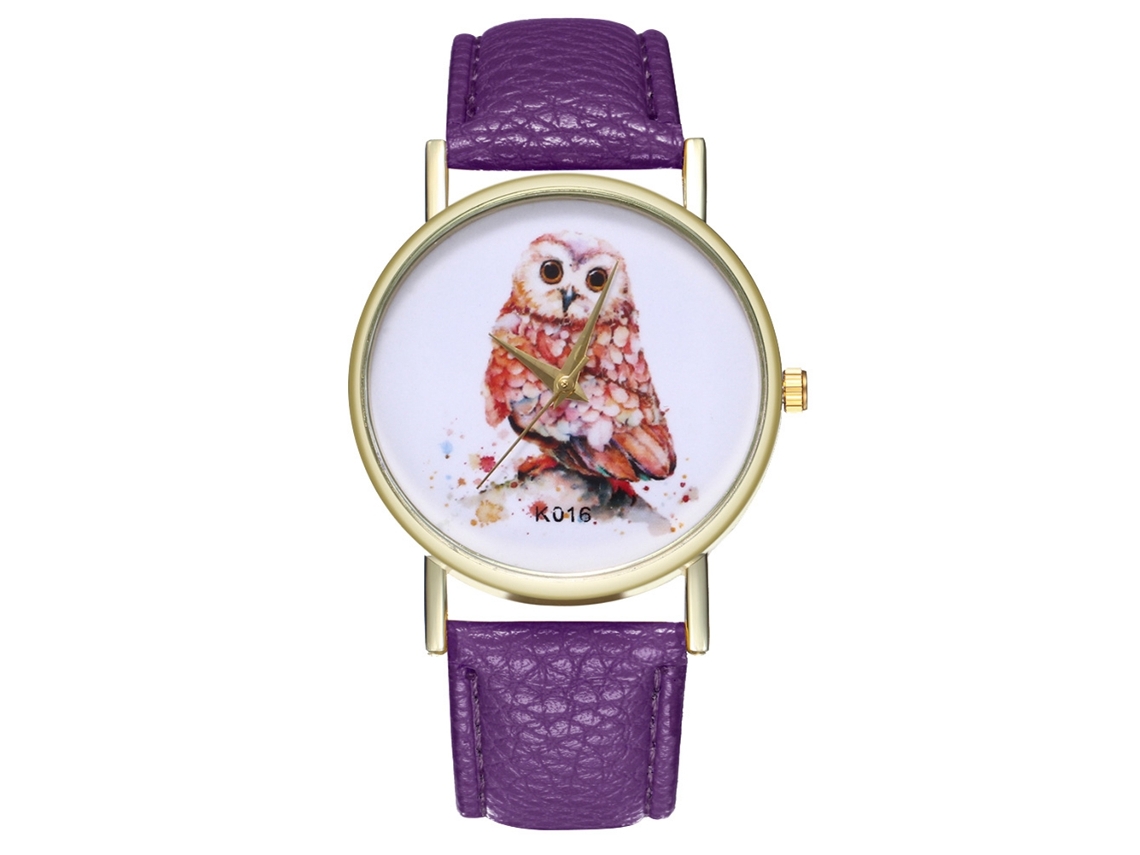 Relógio esportivo masculino Zhoulianfa roxo em couro sintético com movimento de quartzo.