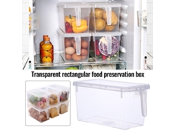 Organizador De Geladeira Transparente Com Alça E Tampa - Recipiente Para Frutas E Conservação De Alimentos Frescos