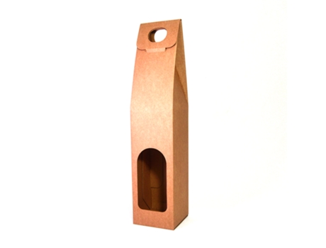 25X Caixa de Cartão Castanho Vazia para Garrafa de Vinho 8,5X8,5X39Cm ESPIRITO REBELDE