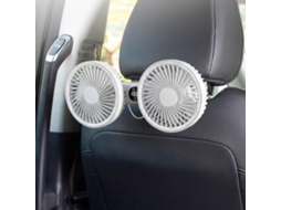 Ventilador De Encosto Cabeça Para Carro, Com Duas Saídas Usb, 3 Velocidades Ajustáveis E Rotação