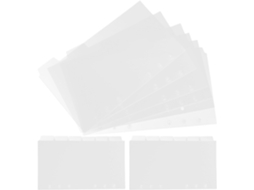 Divisórias Para Caderno Ciieeo A6, 6 Furos, Pvc Transparente, 18 Folhas 3 Pacotes, Abas Removíveis Para Fichário