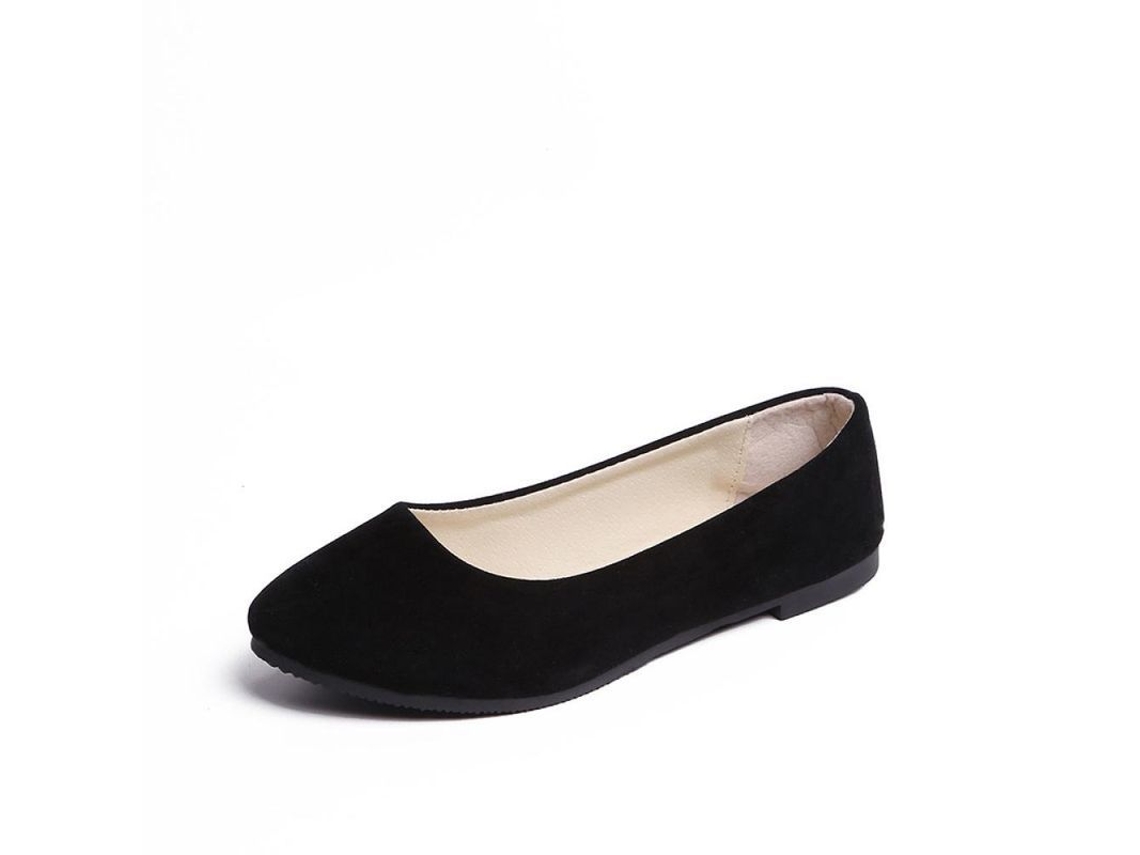 Sapatos femininos Rebe, rasos, confortáveis, para o verão, em cores suaves, mocassins plus size EU41/42/43, tamanho 39, preto.