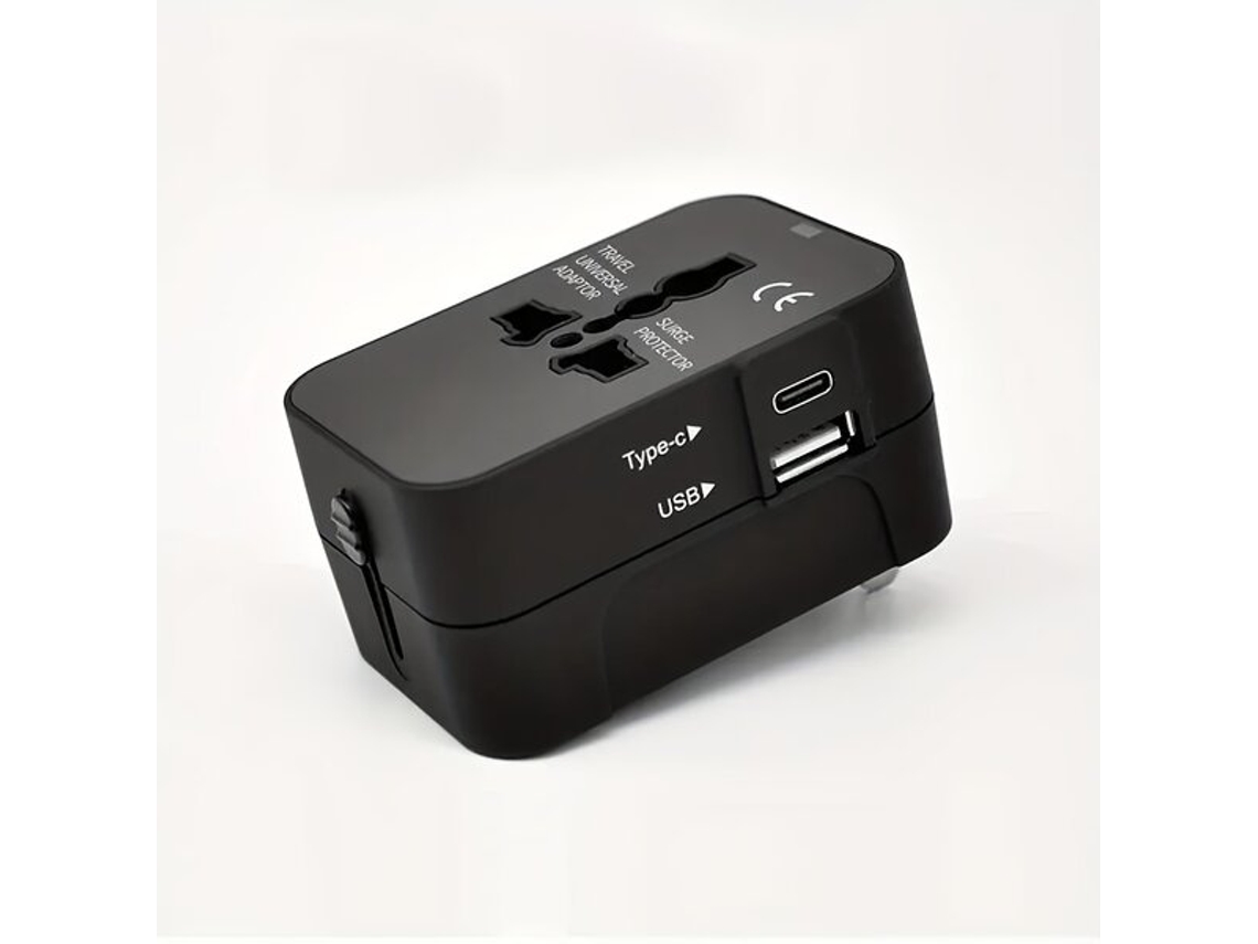 Adaptador De Viagem Universal Com Conectores Usb E Tipo C.vayotoy