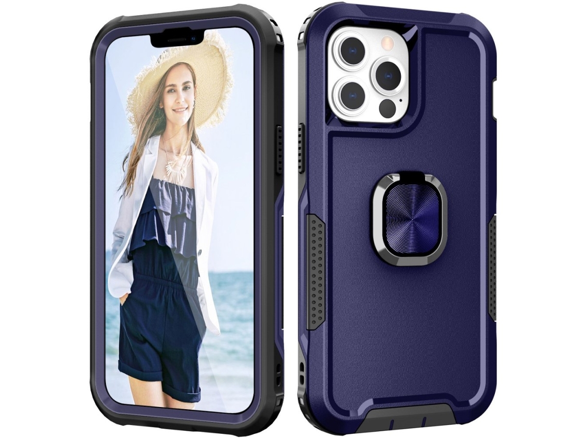 Suporte Casa Quedas Marinho Para Iphone 15 Pro Silicone Azul