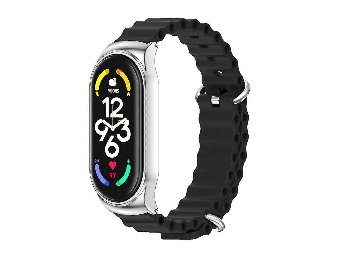 Pulseira De Silicone Respirável Mijobs Cs Marine Para Xiaomi Mi Band 7 / 7 Nfc