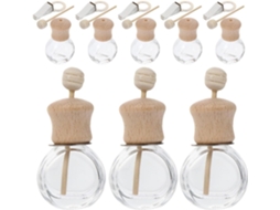 Difusor De Fragrâncias Para Saída De Ar Do Carro, 8 Peças, Vidro E Madeira, 10ml