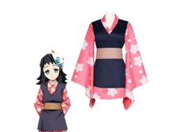 Demon Slayer: Kimetsu no Yaiba Tanjiro Irmã Sênior Yasushi Masaki Curto Cosplay Quimono Terno com Máscara 2Xl