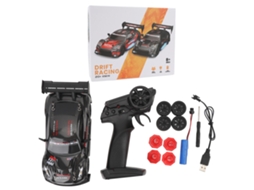 Walshlxq Carro de Corrida Elétrico de Alta Velocidade com Controle Remoto Recarregável, Escala 1/24, com Luzes
