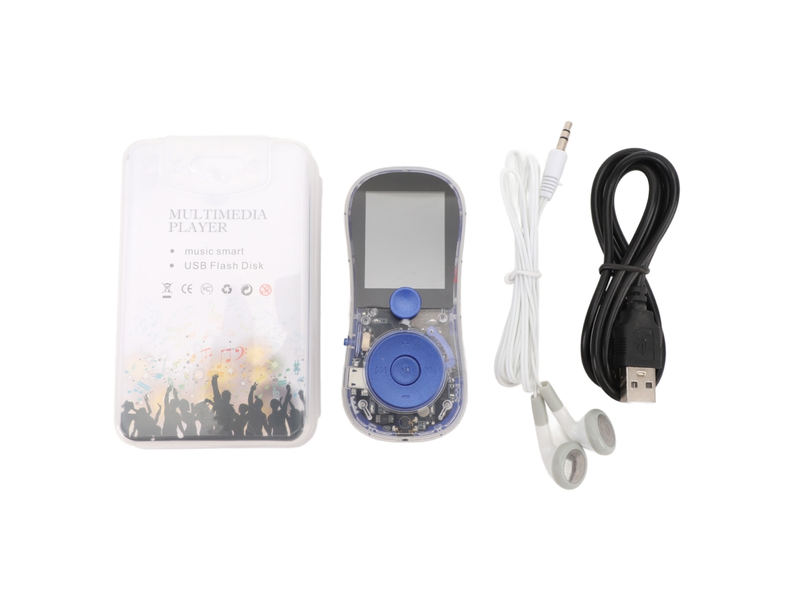 Player Mp3 Mp4 Com Tela Colorida 1.77 Polegadas Leitor De E-book E Brinquedo Rotativo Para Crianças E Idosos