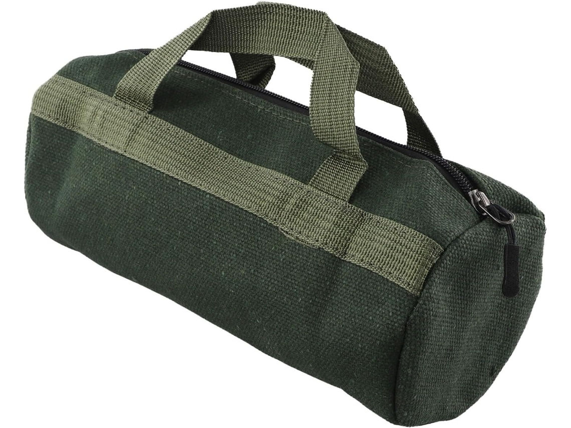 Bolsa de ferramentas portátil Richvibe em lona para eletricistas, resistente e com compartimentos para parafusadores e pregos.