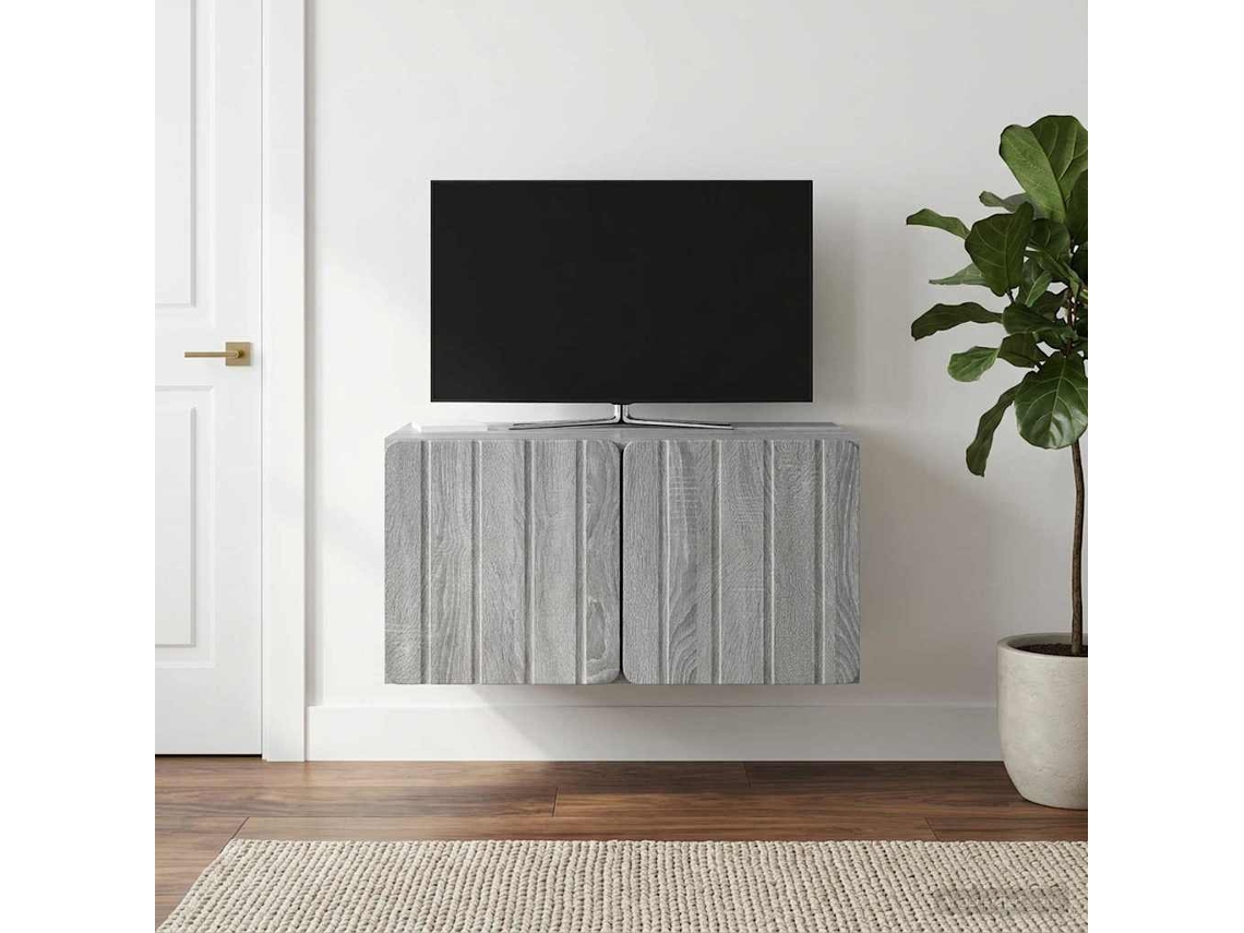 Vidaxl Gabinete De Tv De Parede 59,5 X 41 X 30 Cm Sonoma Cinzento